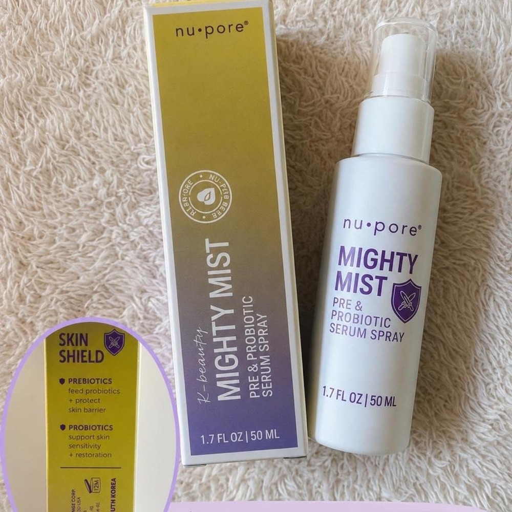 Nu-Pore Mighty Mist Pre & Probiotic Serum Spray | Korean Skincare | 1.7 oz NEW